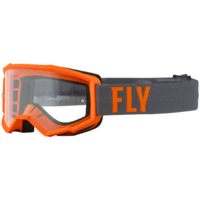 FLY Focus Youth Goggles Grey/Orange w/Clear Lens