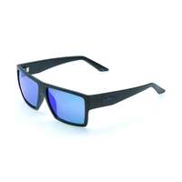 FMF Vision Factory Sunglasses Matte Black w/Blue Mirror Lens