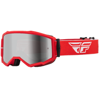 FLY 2023 Zone Goggles Red/White w/Silver Mirror/Smoke Lens