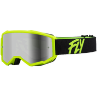 FLY 2023 Zone Youth Goggles Black/Hi-Vis w/Silver Mirror/Smoke Lens