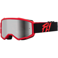 FLY 2023 Zone Youth Goggles Black/Red w/Silver Mirror/Smoke Lens