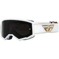 FLY 2023 Zone Youth Goggles Gold/White w/Dark Smoke/Smoke Lens