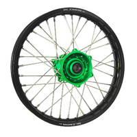 DNA Rear MX Wheel 16x1.85 Kawasaki KX85 - Black/Green For Motocross Use