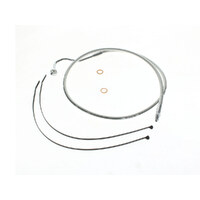 Magnum Shielding MS-AS37015 Sterling Chromite Mid Front Brake Line for Touring 14-Up w/ABS