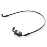 Magnum Shielding MS-AS470042 Black Pearl Stock Length +2" Lower Front Brake Line for Dyna 12-17 w/ABS