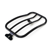 Motherwell Products MWL-180GB Solo Seat Luggage Rack Gloss Black for FX Softail 07-15/Cross Bones 08-11