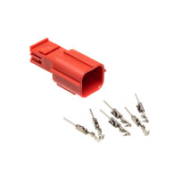 NAMZ Custom Cycle Products NMZ-N-OBD-II 6-Position Red Male Connector & Terminal Kit for H-D 21-Up w/OBD-II ports