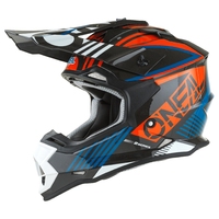Oneal 2023 2 SRS Rush V.22 Orange/Blue Youth Helmet