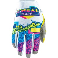 Oneal 2020 Mayhem Gloves Crackle 91 Yellow/White/Blue