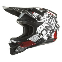 Oneal 2022 3 Series Helmet Scarz V.22 Black/White/Red