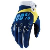 100% Airmatic Gloves Navy/Yellow