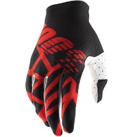 100% Celium 2 Black/Red/White Gloves