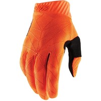 100% Ridefit Fluro Orange/Black Gloves