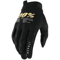 100% iTrack Black Gloves