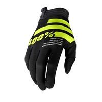 100% iTrack Black/Fluro Yellow Gloves