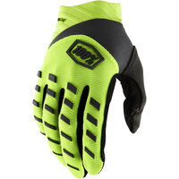 100% Airmatic Fluro Yellow/Black Gloves