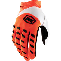 100% Airmatic Fluro Orange Gloves
