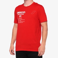 100% Outliner Geico/Honda Red T-Shirt
