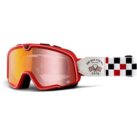 100% Barstow Classic Goggles OSFA-2 Spray w/Mirror Red Lens