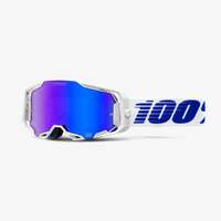 100% Armega Goggles Izi w/HiPER Blue Mirror Lens