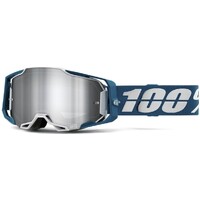 100% Armega Goggles Albar w/Flash Silver Lens