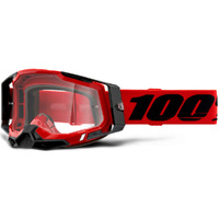 100% Racecraft2 Goggles Red w/Clear Lens