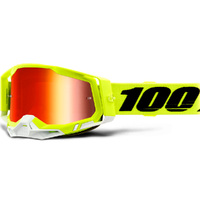 100% Racecraft2 Goggles Yellow w/Mirror Red Lens