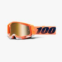 100% Racecraft2 Goggles Coral w/Mirror True Gold Lens