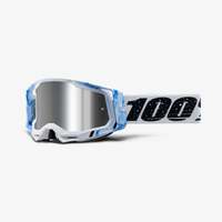 100% Racecraft2 Goggles Mixos w/Mirror Silver Flash Lens