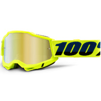 100% Accuri2 Goggles Yellow w/Mirror Gold Lens