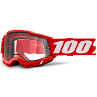 100% Accuri2 Enduro Goggles Red w/Clear Lens