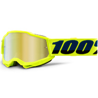 100% Accuri2 Youth Goggles Yellow w/Mirror Gold Lens