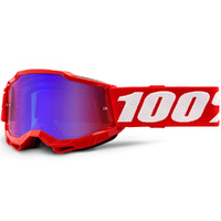 100% Accuri2 Youth Goggles Red w/Mirror Red/Blue Lens