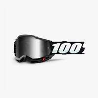 100% Accuri2 Youth Goggles Black w/Mirror Silver Lens