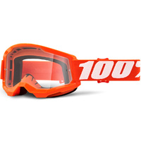 100% Strata2 Goggles Orange w/Clear Lens