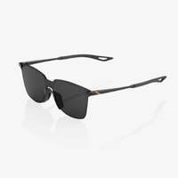 100% Legere Square Sunglasses Polished Black w/Smoked Lens