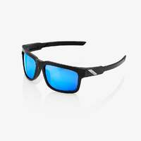 100% Type-S Sunglasses Matte Black w/HiPER Blue Multilayer Mirror Lens