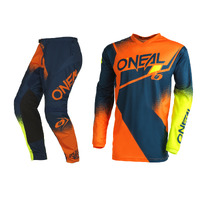 Oneal 2022 Element Racewear V.22 Blue/Orange/Neon Yellow Gear Set