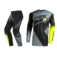 Oneal 2022 Element Racewear V.22 Black/Grey/Neon Yellow Gear Set