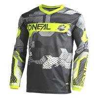 Oneal 2023 Element Camo V.22 Grey/Neon Yellow Jersey