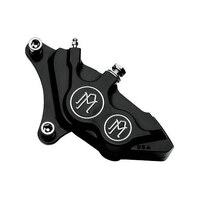 Performance Machine P00532915BM Left Front 4 Piston Caliper Contrast Cut for many Big Twin/Sportster 84-99 w/11.5" Disc Rotor