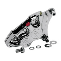 Performance Machine P00532916CH Right Front 4 Piston Caliper Chrome for most Big Twin 84-99 w/11.5" Disc Rotor