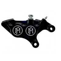 Performance Machine P00532920BM Right Front 4 Piston Caliper Contrast Cut for most Big Twin/Sportster 00-Up w/11.5" Disc Rotor