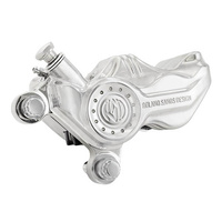 Roland Sands Designs P00532949CH Left Front 4 Piston Caliper Chrome for Softail 00-14/Dyna 00-17/Touring 00-07/Sportster 00-07 w/11.5" Disc Rotor