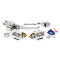 Performance Machine P00624019CH Handlebar Control Kit Chrome for H-D 96-11 w/Cable Clutch & Throttle w/Single Disc Rotor