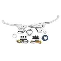 Performance Machine P00624019CH Handlebar Control Kit Chrome for H-D 96-11 w/Cable Clutch & Throttle