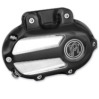 Performance Machine P00662027BMP Scallop Cable Clutch Cover Contrast Cut Platinum for Dyna 06-17/Softail 07-17/Touring 07-13