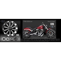 Performance Machine P12657825PRELBMP 18" x 8-1/2" Wide Revel Wheel w/Rear Hub Contrast Cut Platinum for Breakout 13-17 Rocker 2011 Models w/ABS