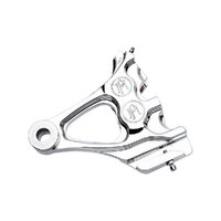 Performance Machine P12850076CH Right Rear Integrated 4 Piston Caliper & Mounting Bracket Chrome for Softail 00-07