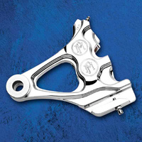 Performance Machine P12850076CH Right Rear Integrated 4 Piston Caliper Mounting Bracket Chrome for Softail 00-07